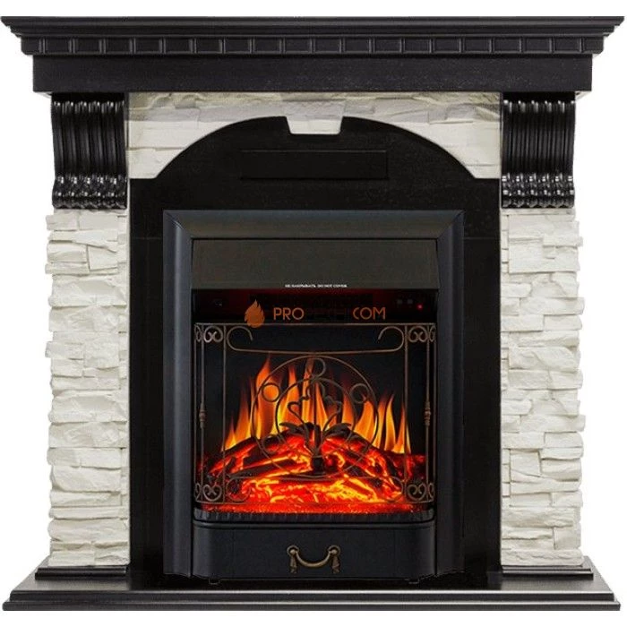 Каминокомплект Royal Flame Dublin - Венге / Сланец белый с очагом Majestic FX Black