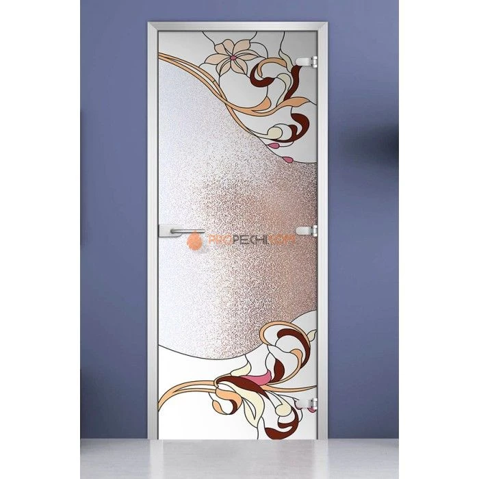 Стеклянная межкомнатная дверь DoorWood с фотопечатью Stained Glass-11, 2000х800 мм