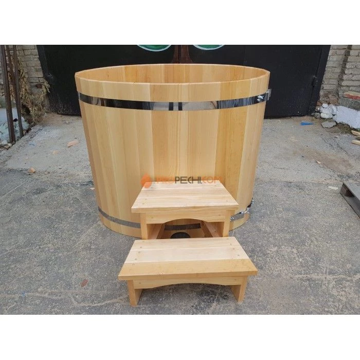 Купель овальная НКЗ из кедра, 115x69x128 см / 25 мм