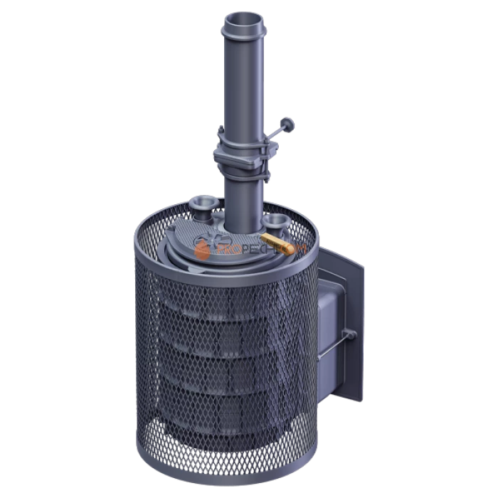 Чугунная печь для бани Гефест Авангард ЗК 24М Ураган круглая сетка