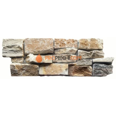 Панель из грубого камня Кварцит Бежевый (550х200мм) упак. (4шт/0,44м2)