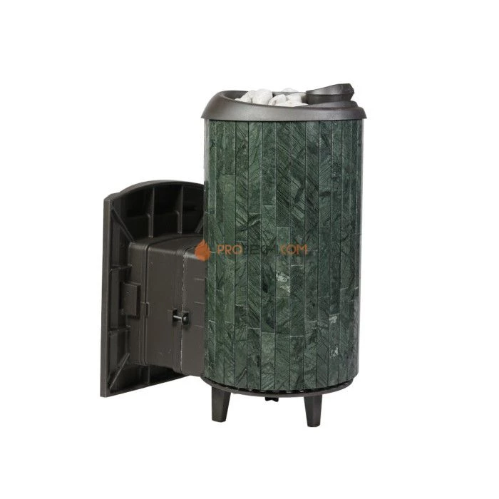 Чугунная печь для бани Атмосфера XL (Про) ламели Верде Гватемала наборный рисунок