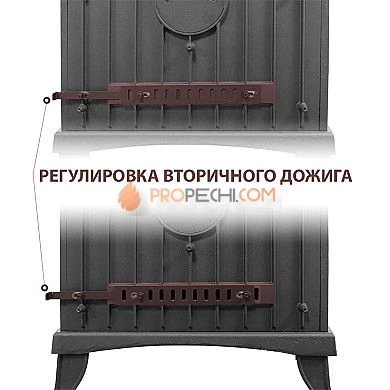 Чугунная печь Везувий KZ-14 S "Антрацит" с плитой