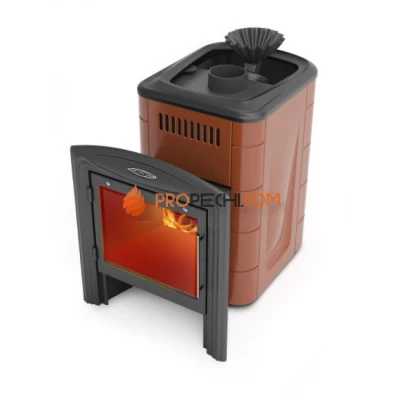 Печь для бани Термофор Гейзер Мини 2016 Inox Витра ЗК терракота