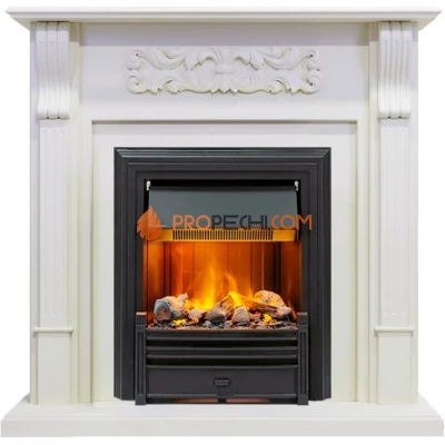 Каминокомплект Dimplex Venice - Фактурный белый с очагом Brookline Black