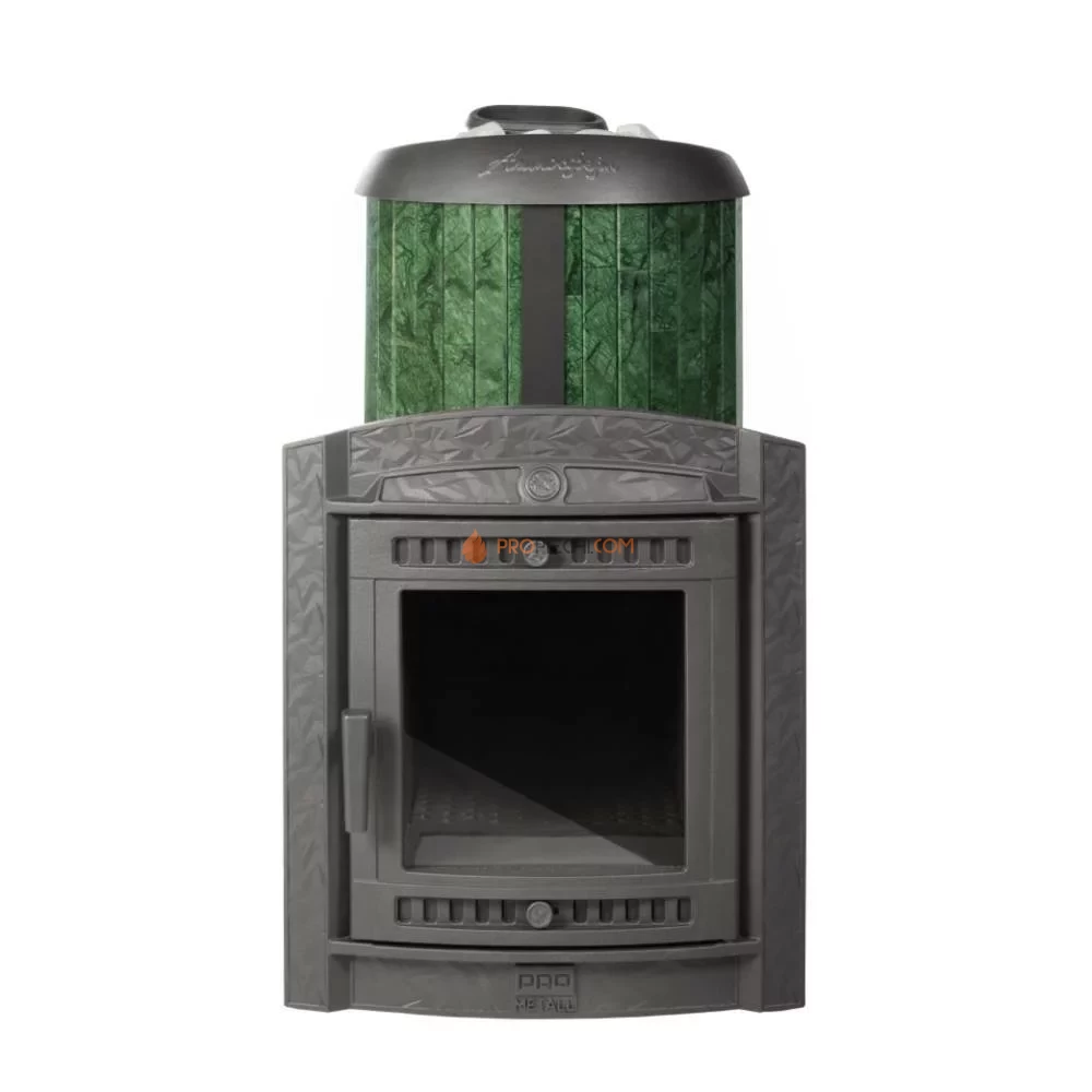 Банная печь Атмосфера XL в ламелях "Верде Гватемала" наборный