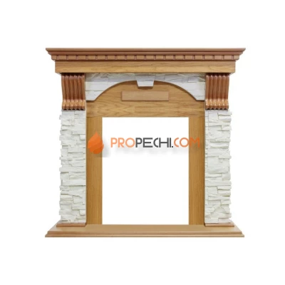 Портал Royal Flame Dublin - Дуб / Сланец белый