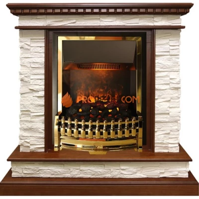 Каминокомплект Dimplex Calgary - Дуб / Сланец беженый с очагом Atherton