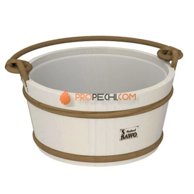 Ведро деревянное SAWO 300-HA (9 литров, с пластиковой вставкой)