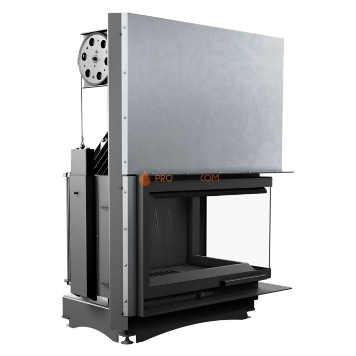 Каминная топка Kratki Oliwia/P/BS/G (угловое стекло справа,гильотина)