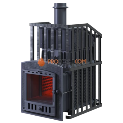 Чугунная печь для бани Гефест Гром 30П2 Ураган