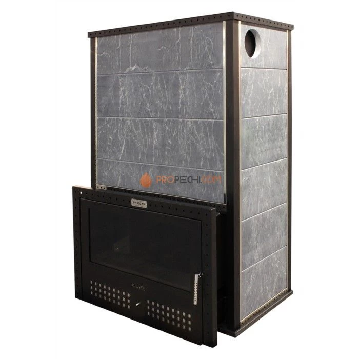 Дровяная печь для бани Klover RT 100-RV ( Серпентинит 40 мм )