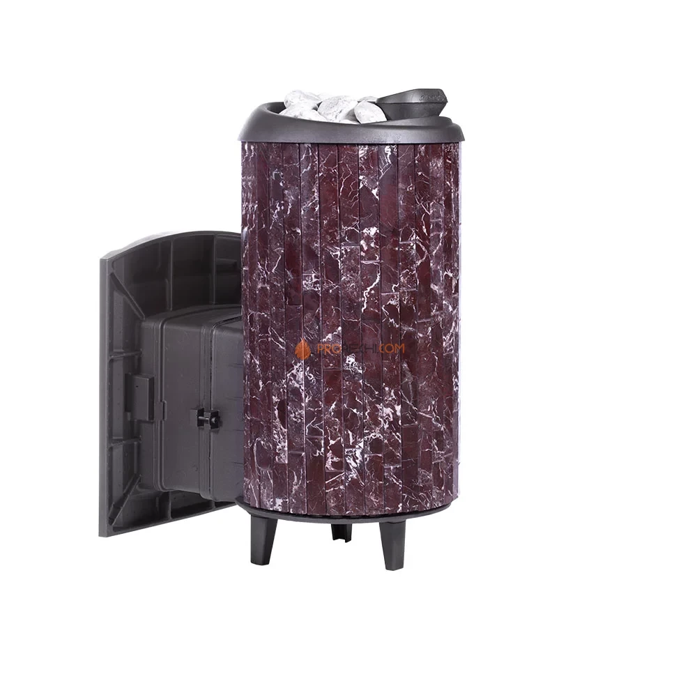 Банная печь Атмосфера XL в ламелях "Россо Леванто" наборный