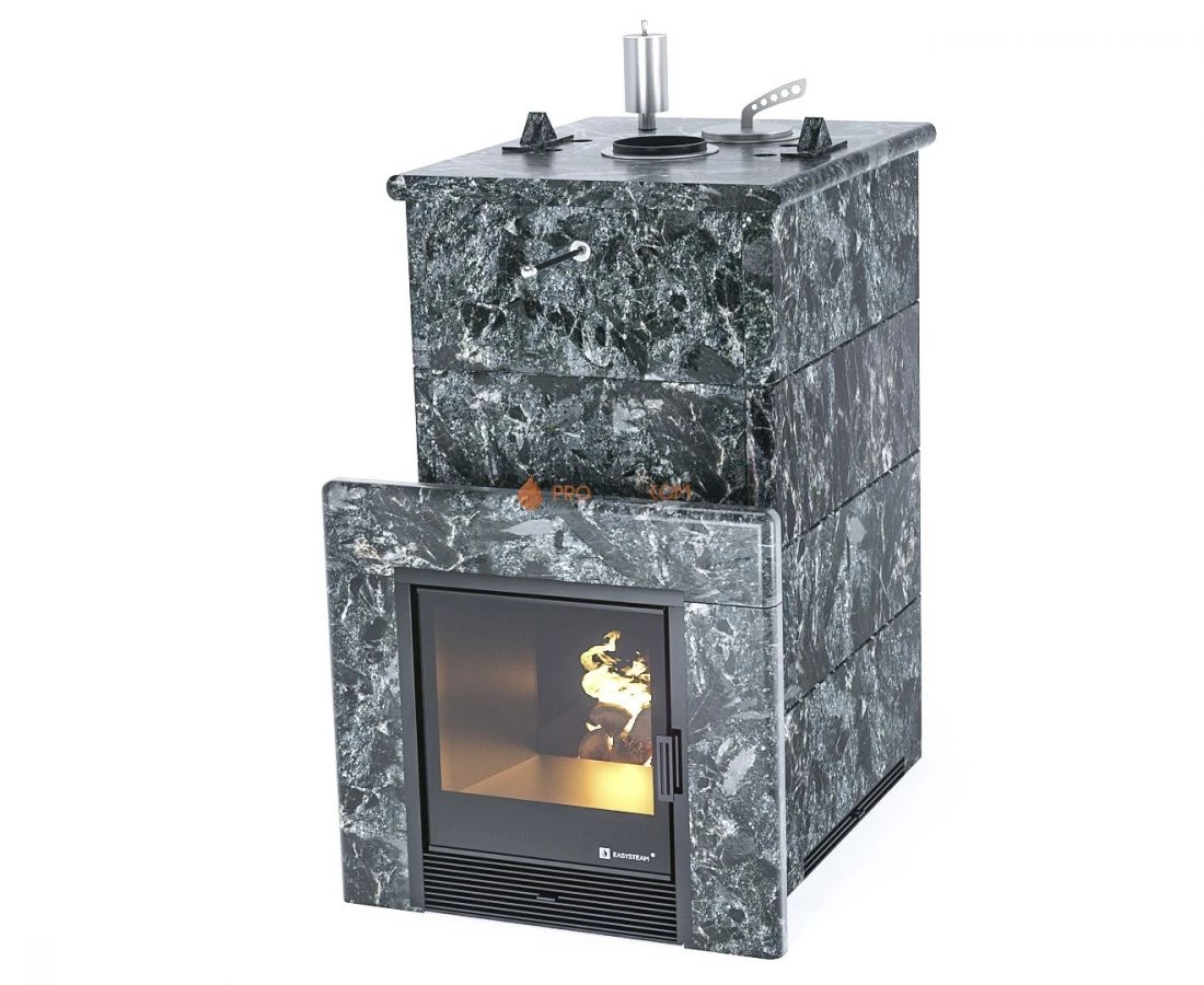 Печь для бани Изистим Геленджик в полноценном кожухе Пироксенит