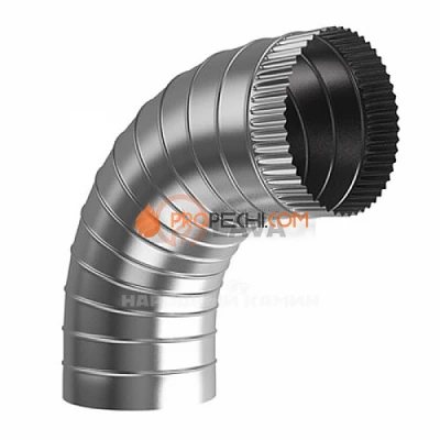 LAVA Отвод ЭЛИТ 130 мм. 90" 304 нерж. (0,8 мм)