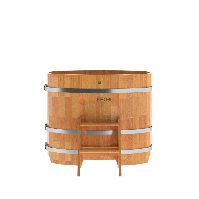 Купель BentWood овальная из сращенных ламелей натуральной лиственницы 0,76х1,16