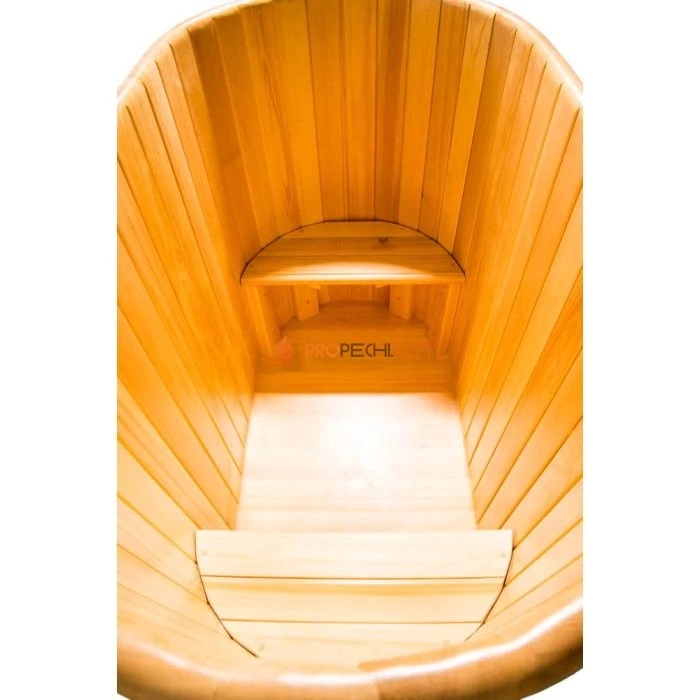 Купель овальная НКЗ из кедра, 120x78x140 см / 40 мм