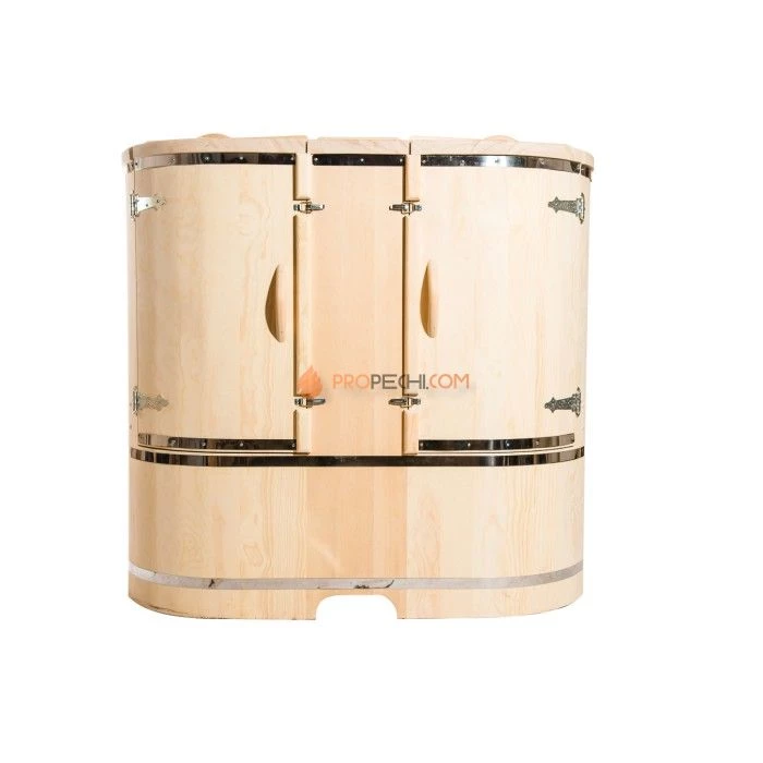 Фитобочка овальная НКЗ PREMIUM из кедра, 2-местная, 130x780x140 см / 25 мм