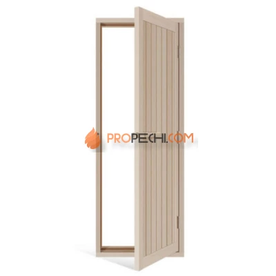 Дверь для бани деревянная SAWO 734-4SU, ель, с порогом 700х2040