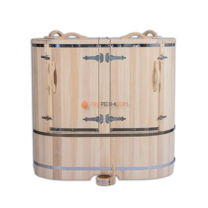 Кедровая фитобочка ЭкспертСаун 78х140 см овальная-двухместная
