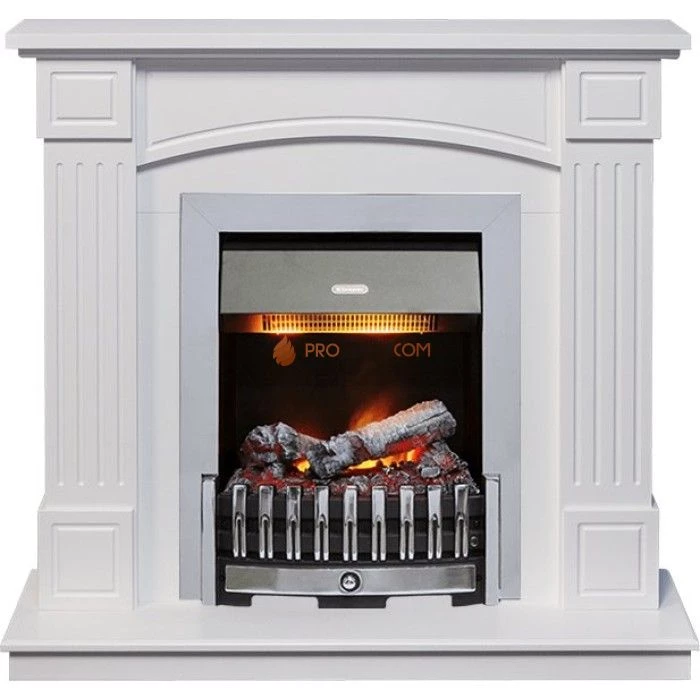 Каминокомплект Dimplex Boston - Белый (Высота 925см) с очагом Danville Chrome FB2