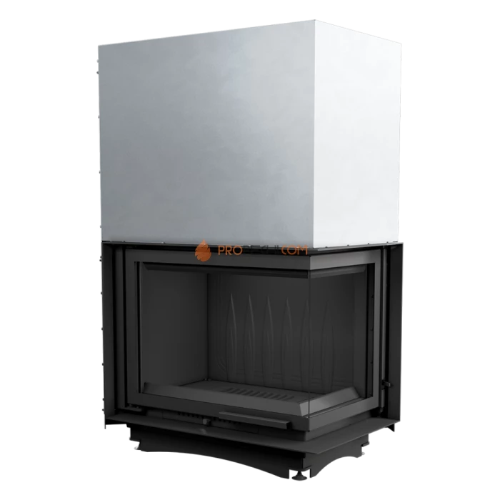 Каминная топка Kratki Amelia/P/BS/G (угловое стекло справа,гильотина)