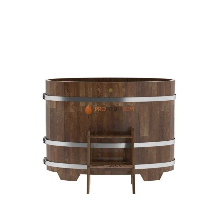 Купель BentWood овальная из сращенных ламелей мореной лиственницы 0,69х1,31