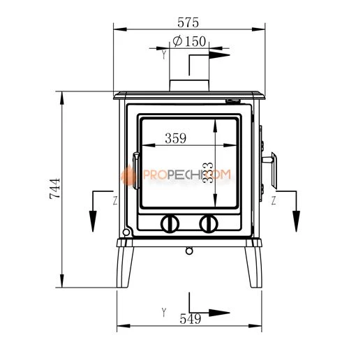 Печь-камин Nordflam Breno