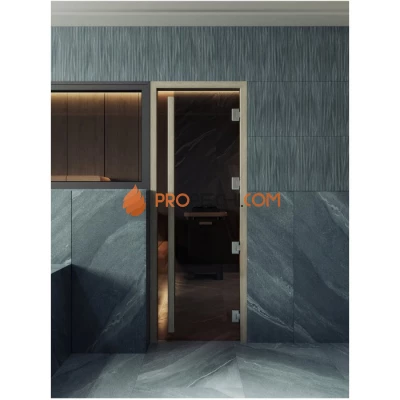 Дверь для бани DoorWood Престиж Маятниковая Легенда Бронза Матовая, 1900x700 мм