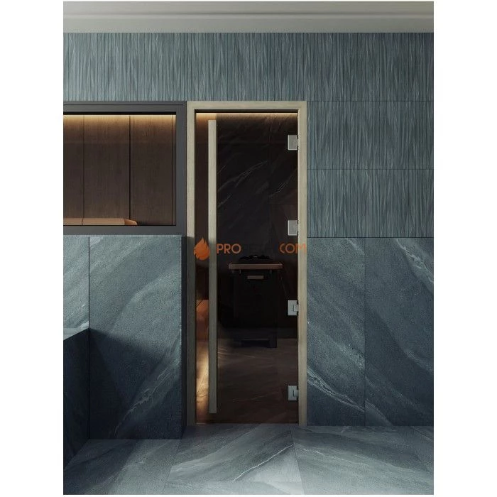 Дверь для бани DoorWood Престиж Маятниковая Легенда Бронза Матовая, 2000x800 мм