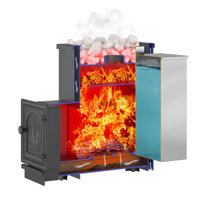 Дровяная печь для бани Везувий Русичъ АКВА 16 (ДТ-4)