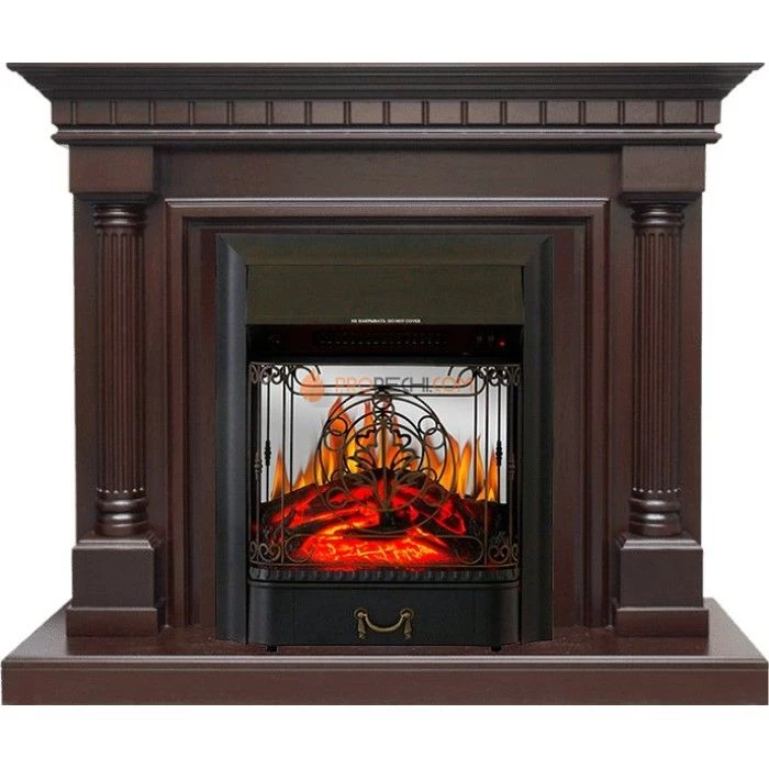 Каминокомплект Royal Flame Dallas - Темный дуб с очагом Majestic FX M Black