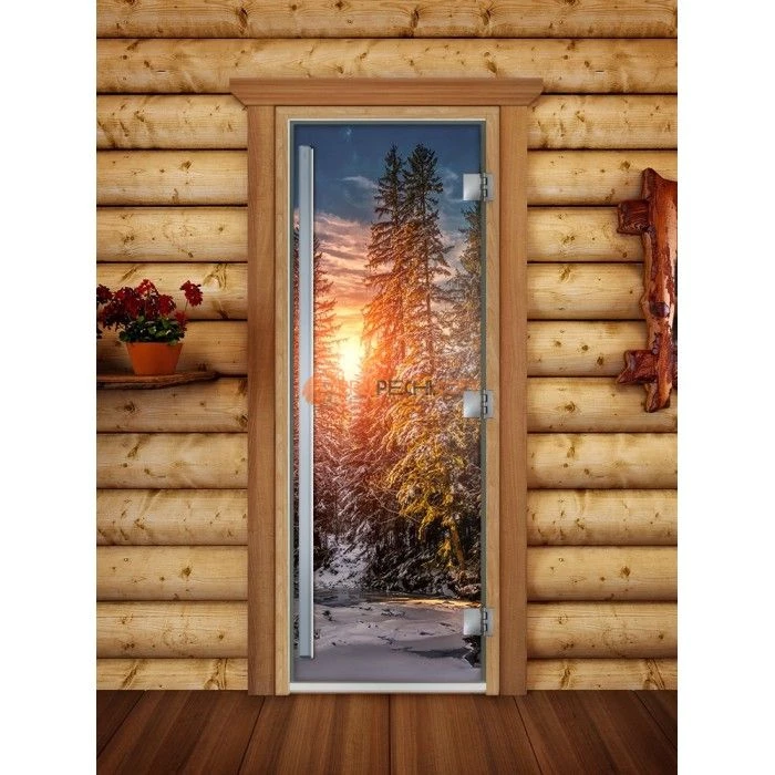 Дверь для бани DoorWood Престиж Фотопечать А093, 1900x700 мм