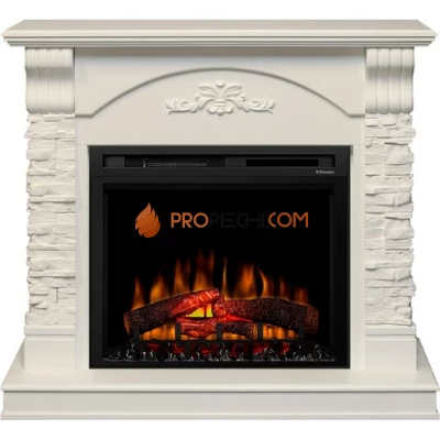 Каминокомплект Dimplex Prague - Белый /Сланец белый с очагом XHD28L-INT