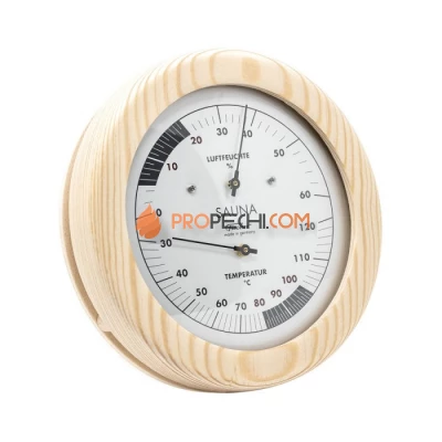Термометр-гигрометр для сауны Fischer в деревянном корпусе