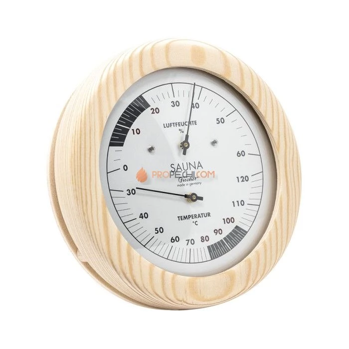 Термометр-гигрометр для сауны Fischer в деревянном корпусе