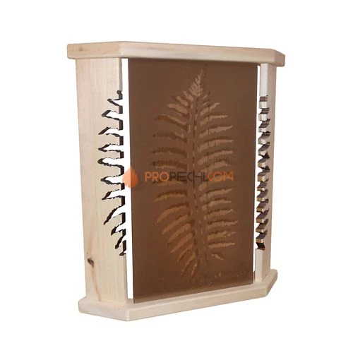 Абажур угловой Папоротник Стекло-Кедр