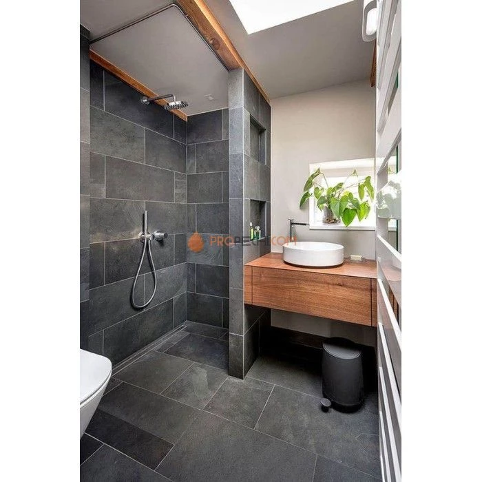 Панель Черный сланец натуральный скол (600х300мм) упак. (6шт/1,08м2)