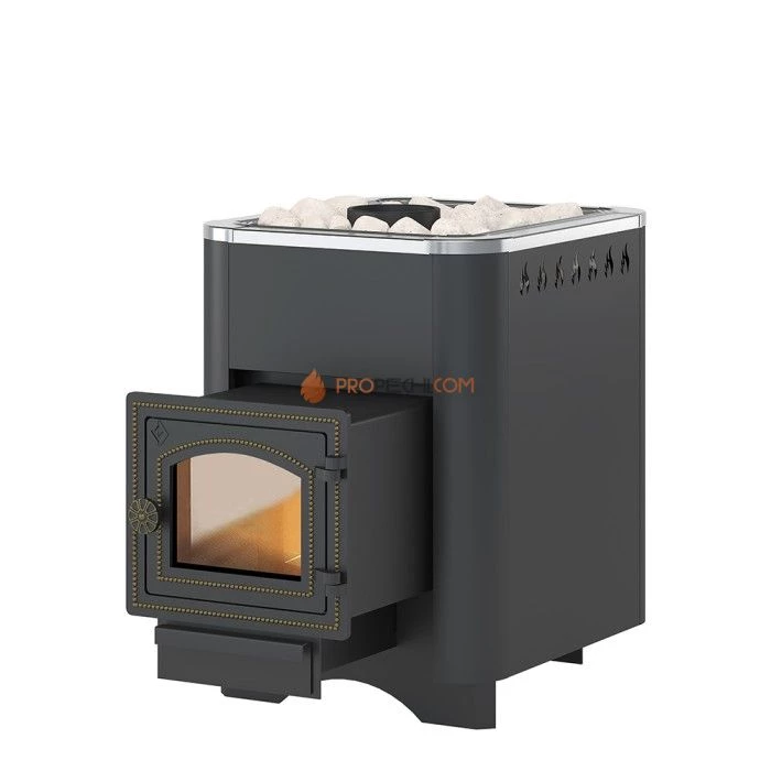 Дровяная печь для бани Везувий Русичъ Антрацит 12 (ДТ-3С) 