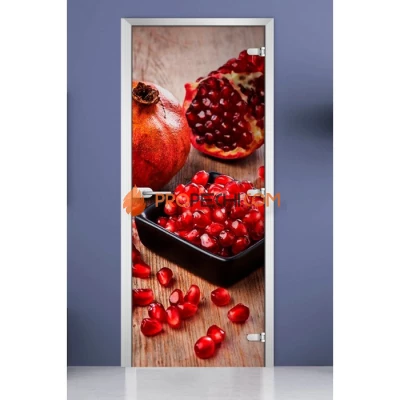 Стеклянная межкомнатная дверь DoorWood с фотопечатью Fruite-16, 2000х800 мм