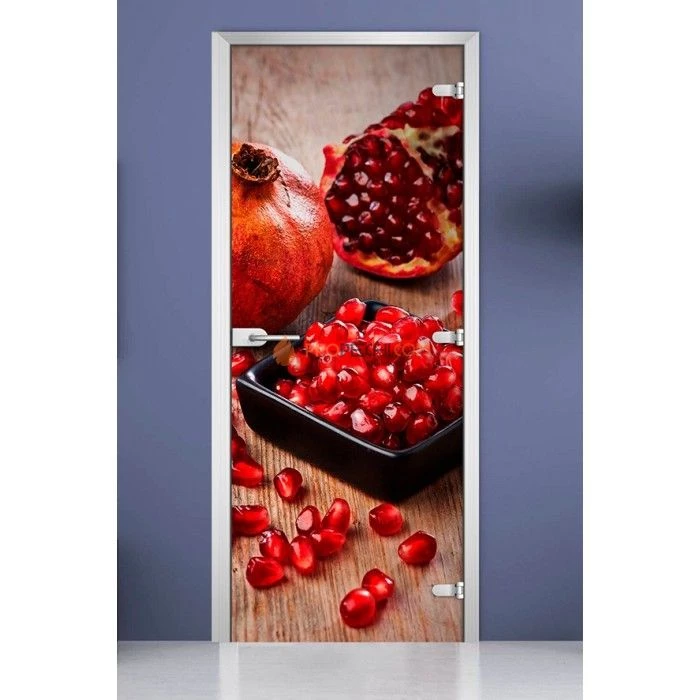 Стеклянная межкомнатная дверь DoorWood с фотопечатью Fruite-16, 2000х800 мм