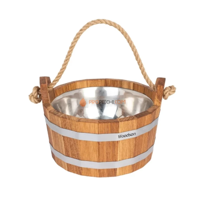 Шайка Woodson с нержавеющей вставкой, 4,5 л., дуб