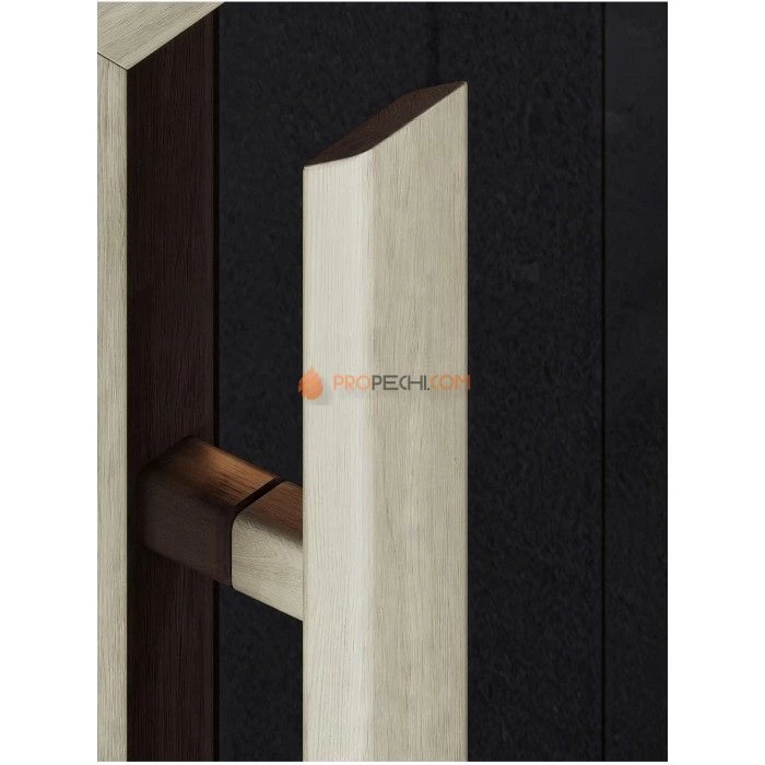 Дверь для бани DoorWood Престиж Маятниковая Легенда Бронза Матовая, 2000x800 мм