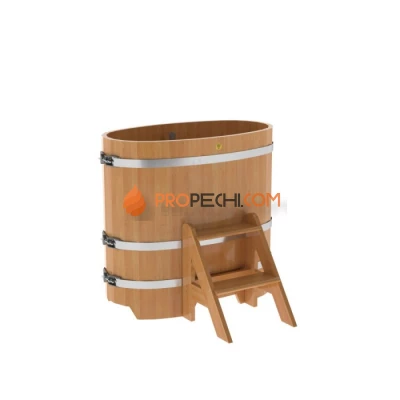 Купель BentWood овальная из натуральной лиственницы 0,59х1,06