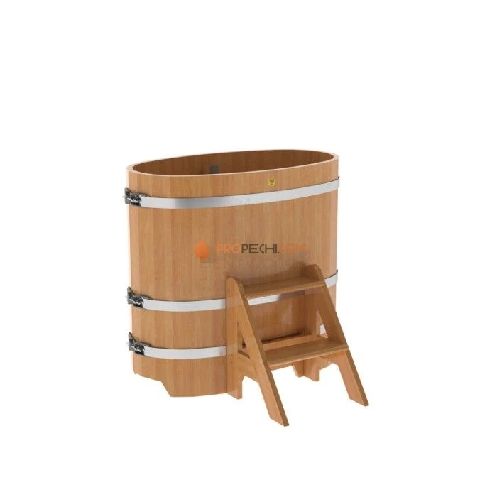 Купель BentWood овальная из натуральной лиственницы 0,59х1,06