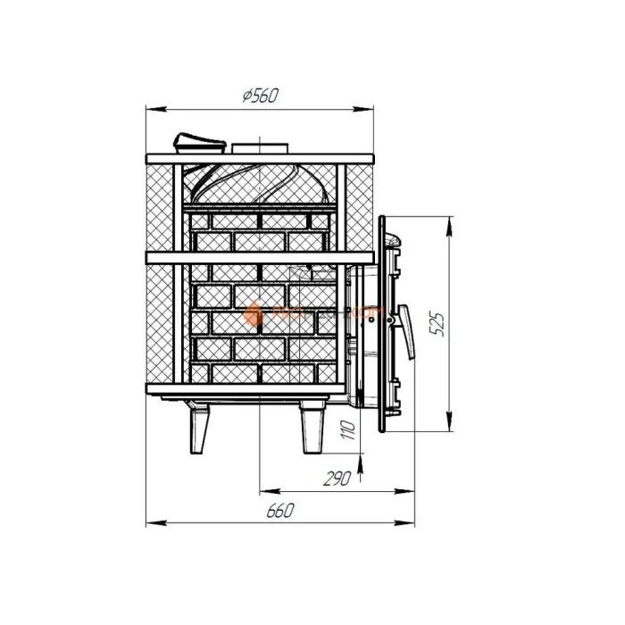 Чугунная печь для бани Атмосфера-М КТТ Сетка