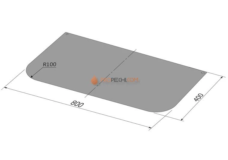 Лист притопочный стальной Ogner черный 400x800