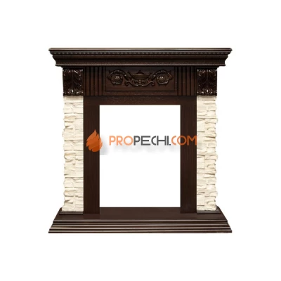 Портал Royal Flame Luxemburg (каменный) - Сланец/Темный дуб