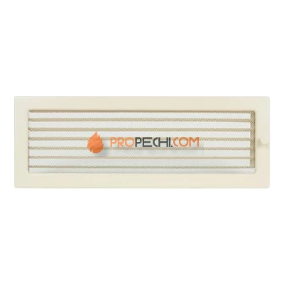 Вент.решетка 170х480 мм. кремовый с жалюзи