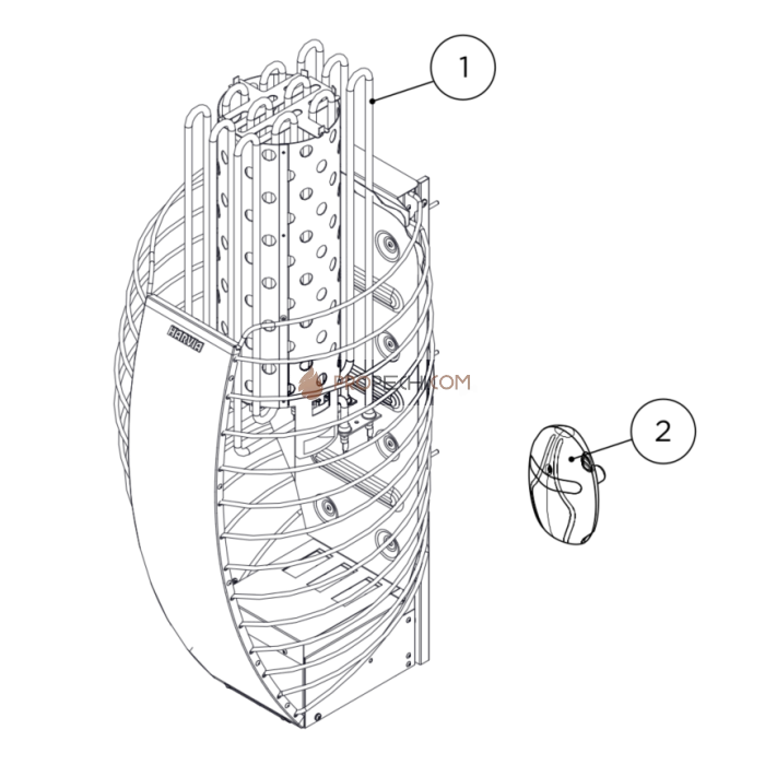 Электрическая печь Harvia Spirit SP90XW